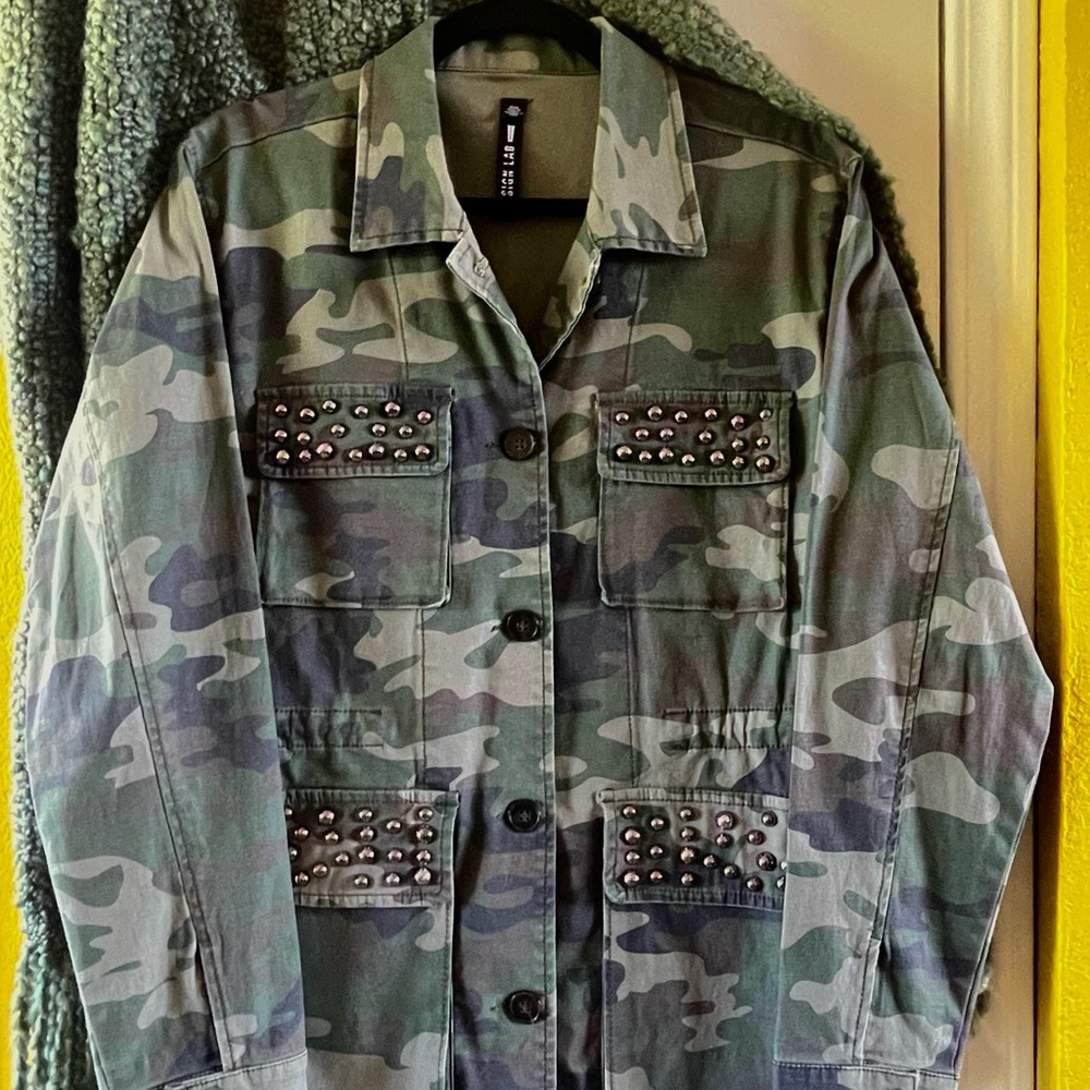 Design Lab Lord & Taylor Camo Jacket